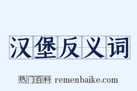 汉堡反义词是什么意思的图片